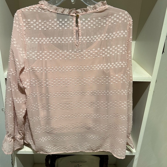 Liz Claiborne long sleeve pale pink blouse & shell size medium - Picture 10 of 16